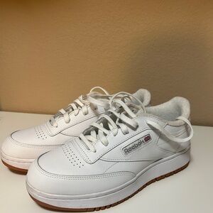 Reebok Womens Club C Double Revenge Platform Tennis Shoes